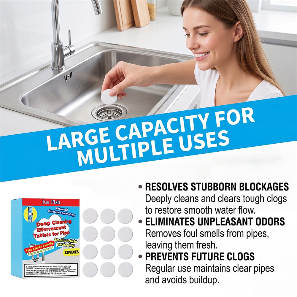 Shower Steamer Tablet - Шипучие таблетки для чистки трубопроводов, Таблетки