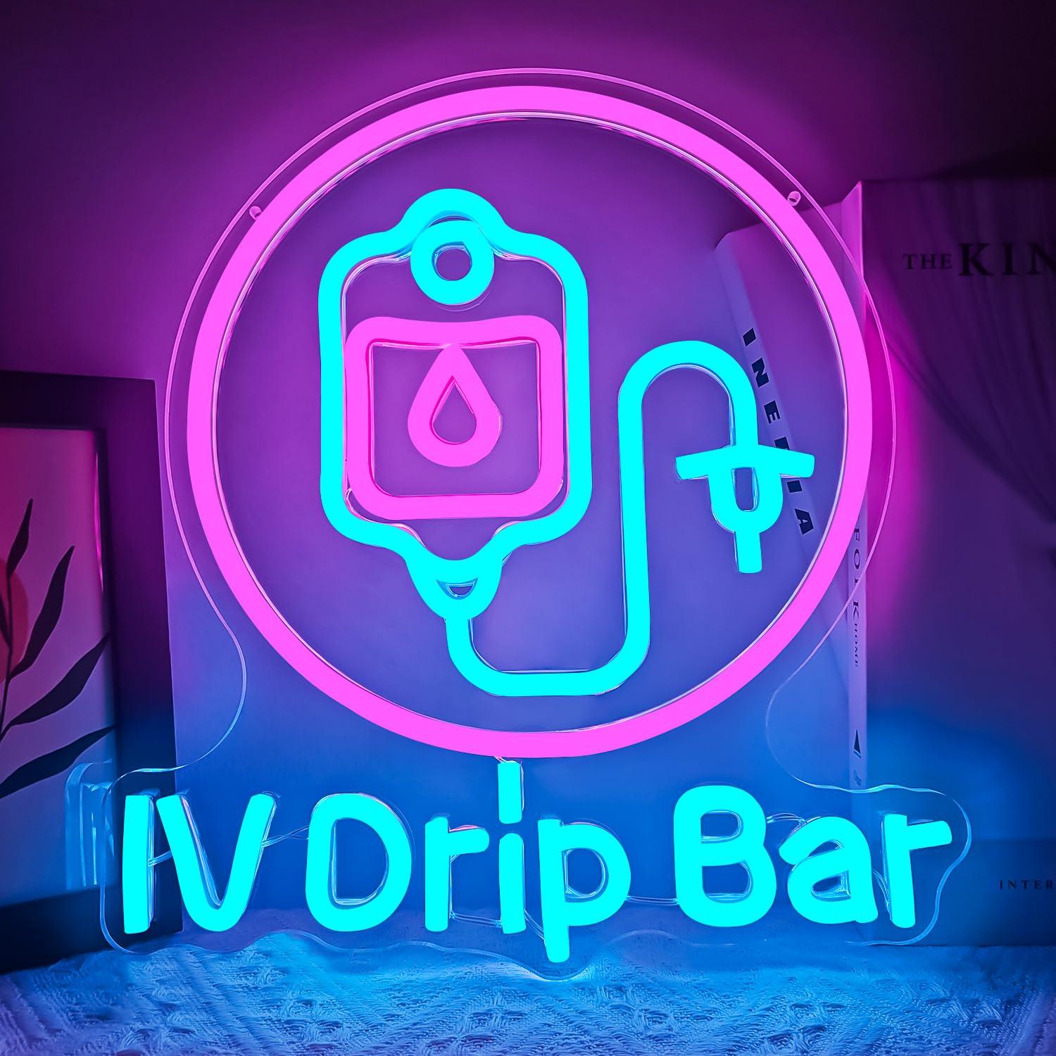 Medical Wellness & Spa Werona - Неоновая вывеска IV Drip Bar, светодиодная