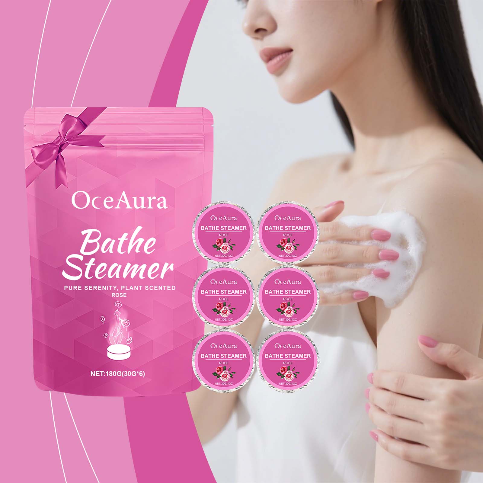 Shower Steamer Tablet - Ароматические таблетки для душа с розой: