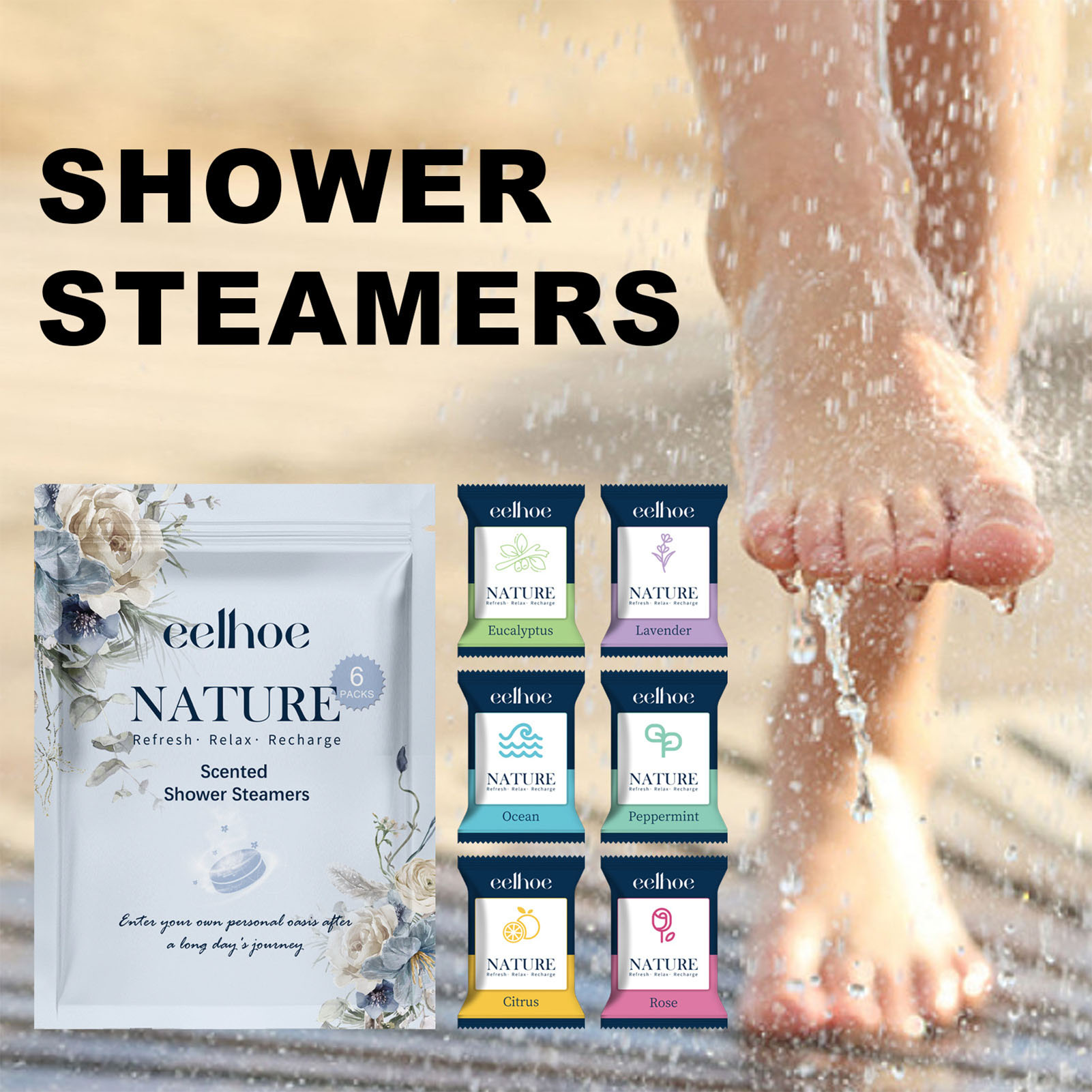6 шт., таблетки для душа для а – обзор и цена Shower Steamer Tablet
