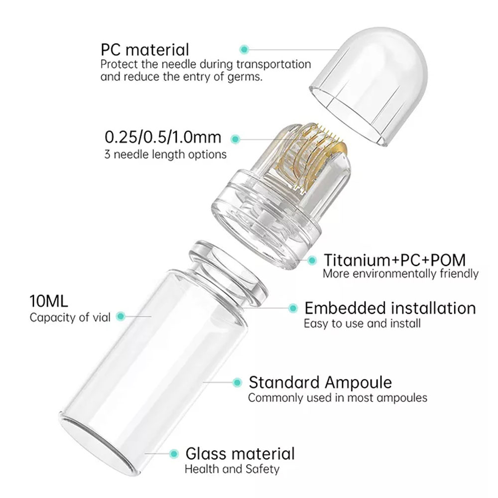 1 шт., 64 контакта, титановый  – обзор и цена Derma Roller 0.25