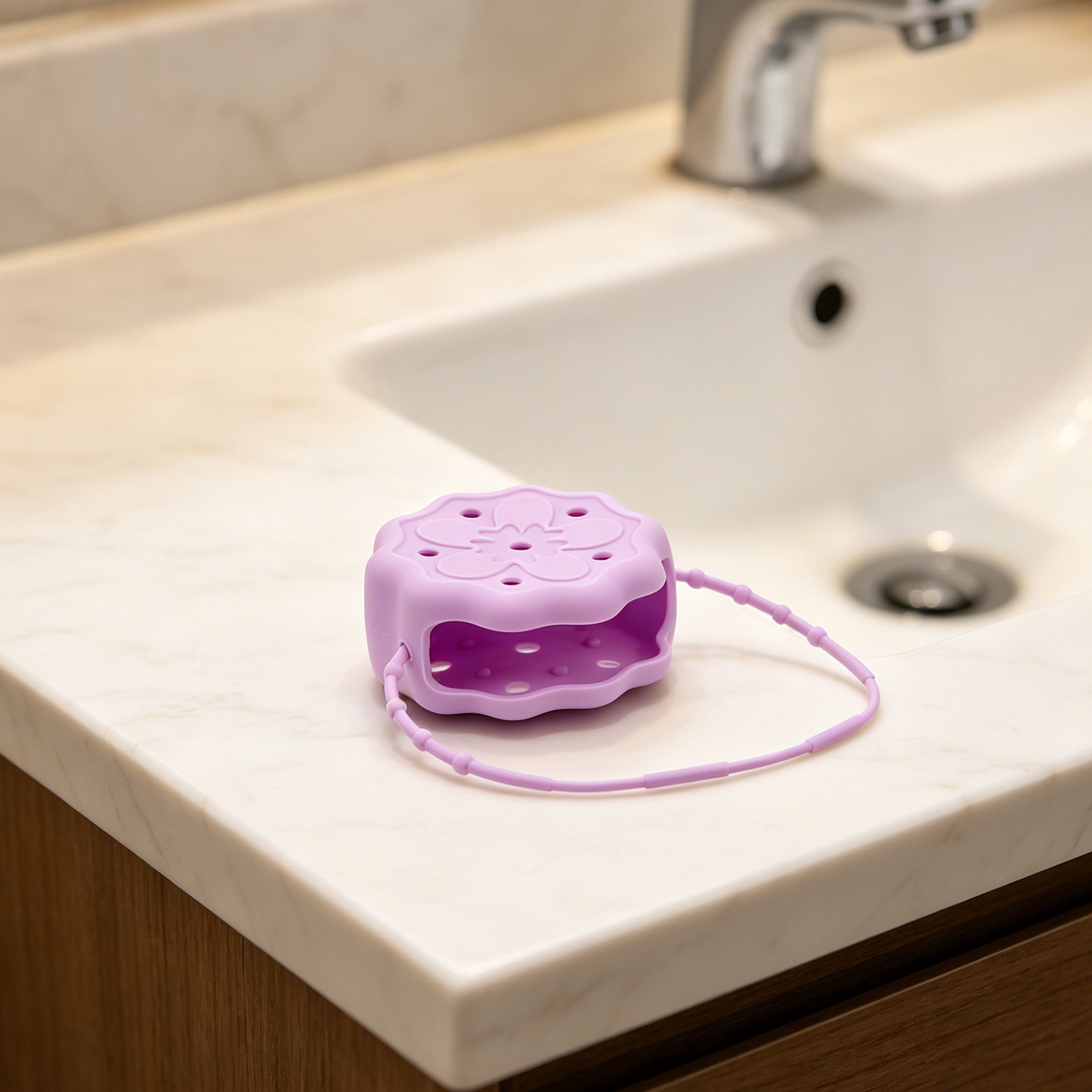 Фиолетовый силиконовый держате – обзор и цена Shower Steamer Tablet